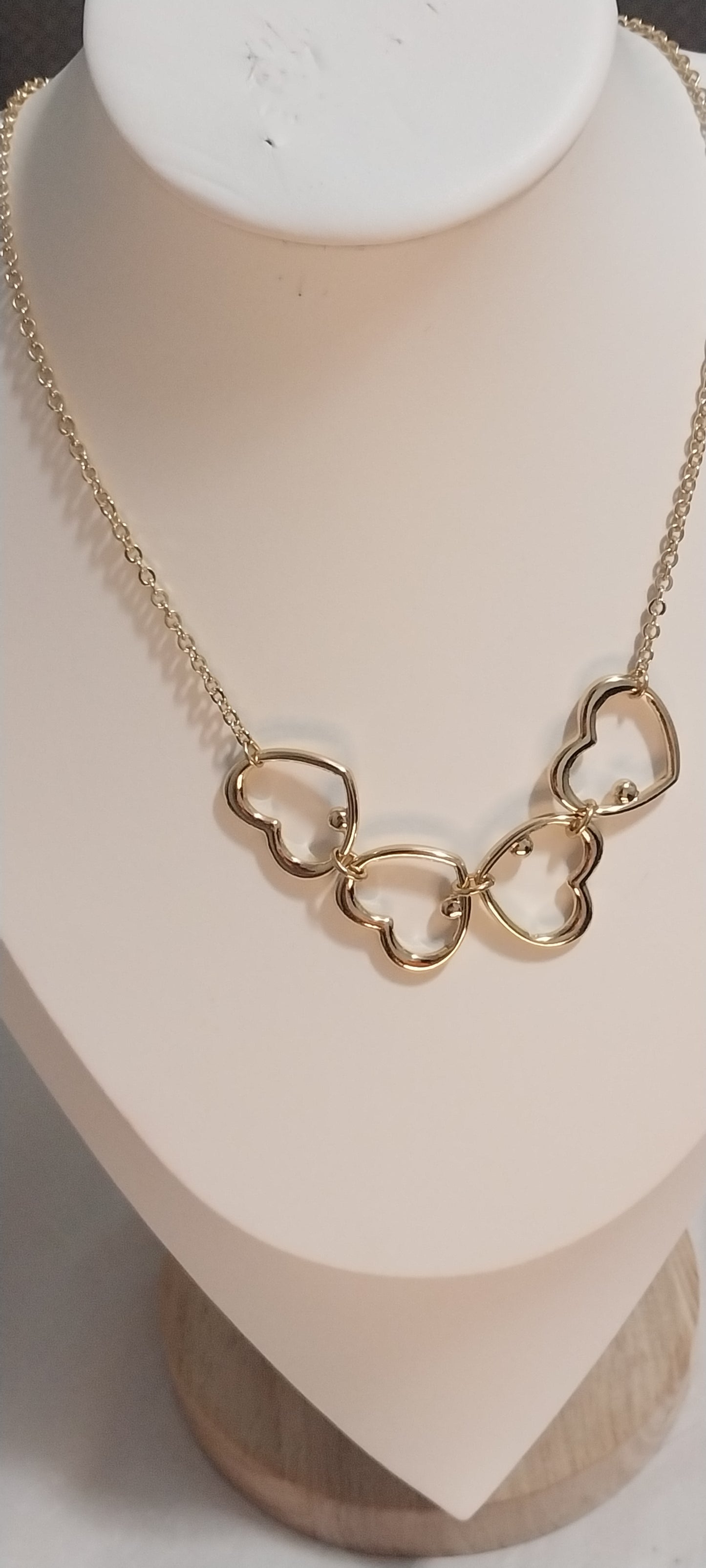 Joyeria fina artesanal Mexican cadena de corazon